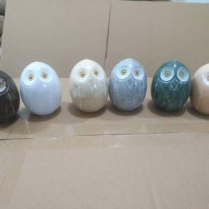Factory Promotional Landscaping Pebbles -<br />
 Wholesale small realistic owl stone figurines souvenirs for decor - Magic Stone