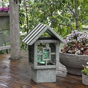 Hand Carved Japanese Granite Stone Lantern Grey for Garden Yard Decoration