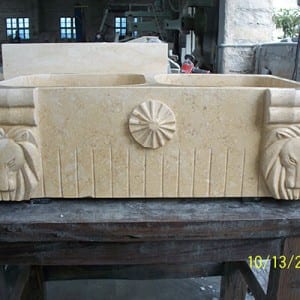 China Cheap price Stone Tub -<br />
 High quality marble stone carved sink for bathroom - Magic Stone