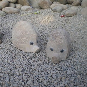 Factory wholesale Marble Coaster -
 Carved stone hedgehog figurine garden ornaments – Magic Stone