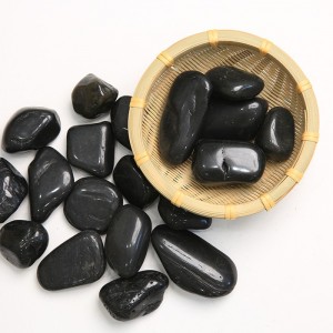 High Polished Black Pebble Stones, 2-3cm, 3-5cm, 5-7cm,7-10cm