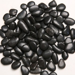 Small Size High Polished Black Pebble Stone