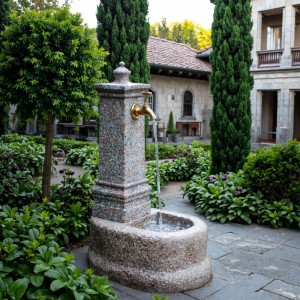 Milano Pink Stone Sink Fountain for Outdoor & Garden Use Hand Carved Modern European Style Statue for Hotels