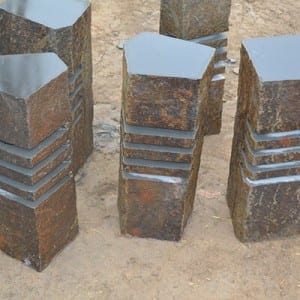 Xiamen عرضه chiseled basalt څراغونه