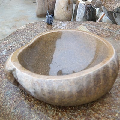 China Factory for Customize Marble Coaster -
 Cobble stone bathroom wash sink – Magic Stone