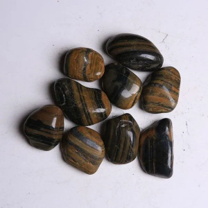 High Polished Stripped Pebble Stones from China