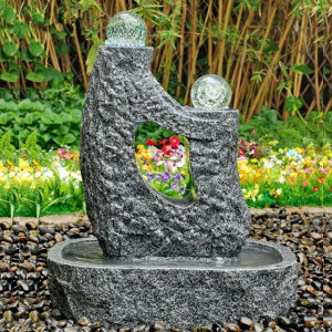 Outdoor granite decorative garden crystal fountains design for sale