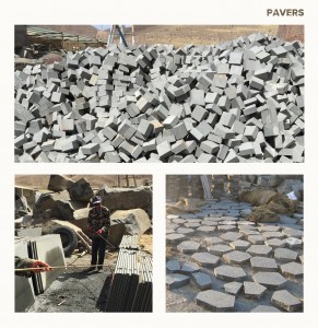 Natural Basalt Stepping Stones for Garden Paths