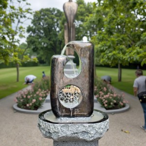 Modern Design Granite Fountain for Outdoor & Villa Use Polished Surface for Exterior Application