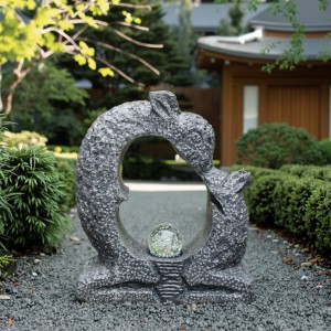 Customizable Outdoor Natural Granite Stone Water Fountain Basin Classical Style for Hotel & Courtyard Garden Decorations