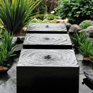 Handmade Basalt Garden Water Fountain Ornaments for Outdoor Courtyards Parties Weddings