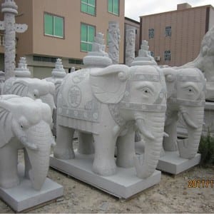 Life size marble stone elephant statue