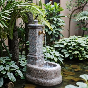 Milano Pink Stone Sink Fountain for Outdoor & Garden Use Hand Carved Modern European Style Statue for Hotels