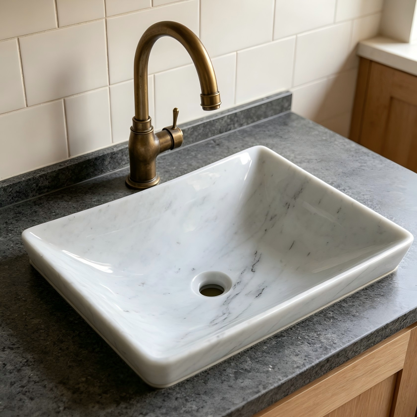 Natural Marble Vessel Sinks: Elevate the Premium Texture of Wash Spaces