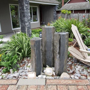 Polished flat top – basalt water fountain