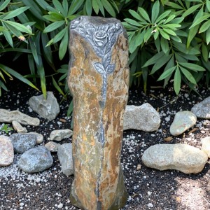 Durable Basalt Column Fountain for Long-Lasting Outdoor Display