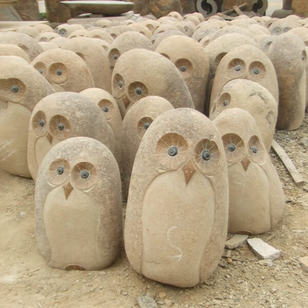 High definition Jade Face Massage Roller -
 Hand made garden ornaments owls for garden decoration – Magic Stone
