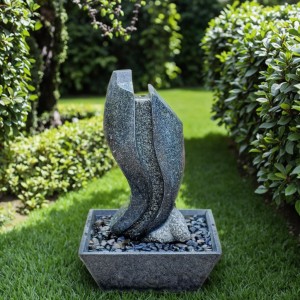 Traditional and Modern Outdoor Garden Granite Water Bowl Fountain Hand Carved Stone Product for Western Style Landscaping
