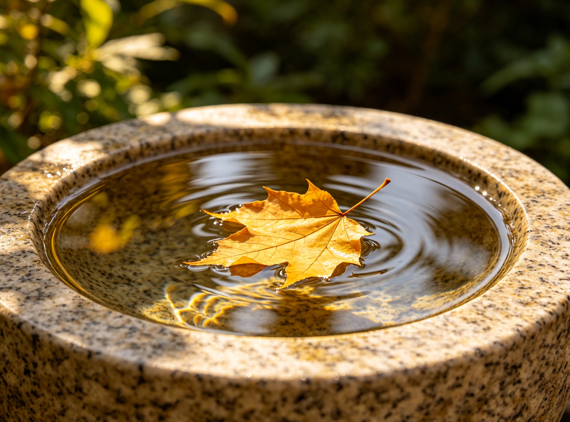 Spring on Stone — The Zen of a Stone Water Basin in the Garden