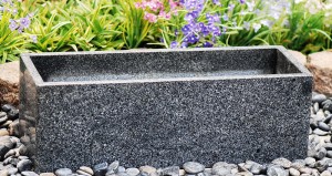 Cheap black granite garden planter box