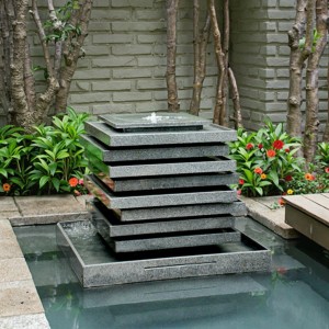Custom Indoor Waterfall Granite Fountain for Hotels Villas Parks and Exterior on Sale Stone Material