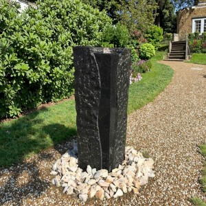 Rugged Basalt Column Fountain for Outdoor Landscape Highlighting