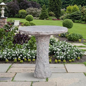 Modern Design Dark Green Granite Hand Carved Natural Stone Table for Garden Yard Court