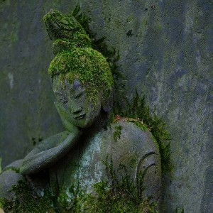 Natural Rock Stone Buddha – Primitive Style Sculpture for Rustic Garden Aesthetics