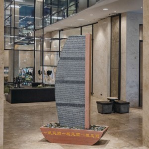 Durable Indoor/Outdoor Granite Stone Water Wall Fountain Natural Rockery Design with Sphere Feature for Garden Products