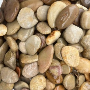 Natural Yellow Polished Decorative River Rock Pebble Stone