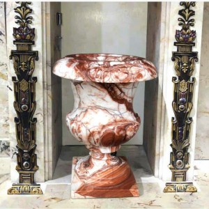 Unique Patterned Marble Plant Stand