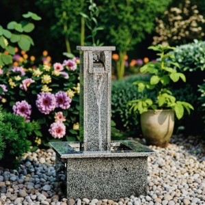 Outdoor Natural Granite Stone Garden Water Wall Fountain Elegant Indoor Design for Courtyards Gardens