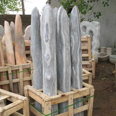 Manufactur standard Flowerpot -
 Marble column landscaping stone for outdoor decor – Magic Stone