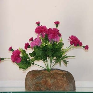 Ornament natural stone flower pot