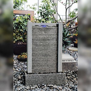 Natural Outdoor Black Granite Wall Fountain Carved Stone Garden Product for Garden Backyard Decking and Park Application