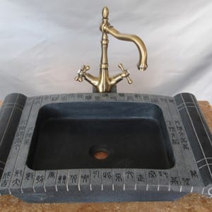 Factory wholesale Marble Coaster -<br />
 Rectangle granite stone modern bathroom sink - Magic Stone