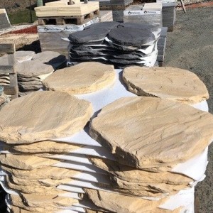 Yellow Slate Step Stones for Outdoor Stair & Path Design