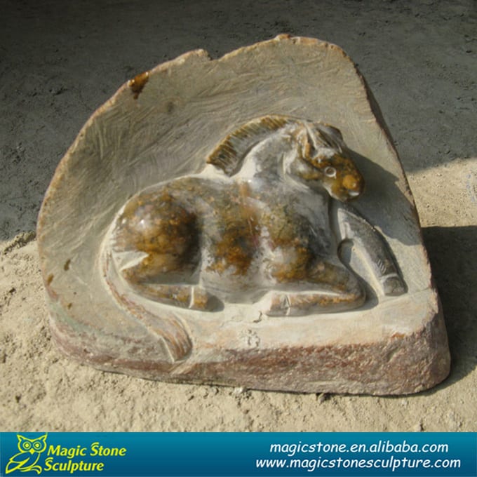 High Quality Outdoor Stone Tables -
 Cobble stone horse sculpture on sale – Magic Stone