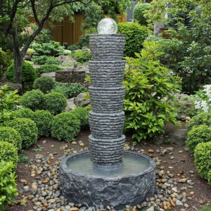 European Style Carved Granite Water Fountain Outdoor Garden Sculpture Sale Stone Garden Products