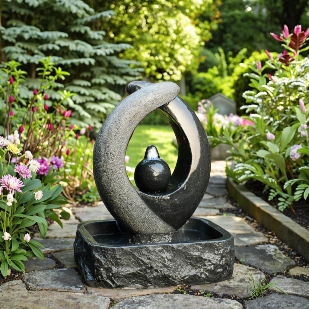 What stone water feature you can choose for garden decor？