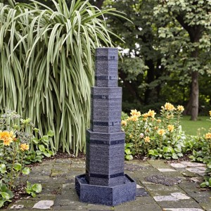 Eco-friendly Granite Stone Garden Water Fountain for Courtyard of Villas and Yards