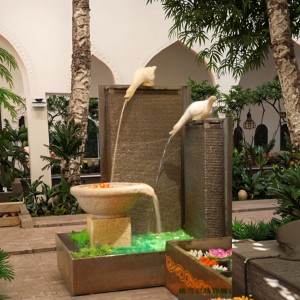 Customizable Outdoor Garden Decorative Stone Water Fountain Hand Carved Granite Feature for Courtyards Parks Hotels Stone Bowl