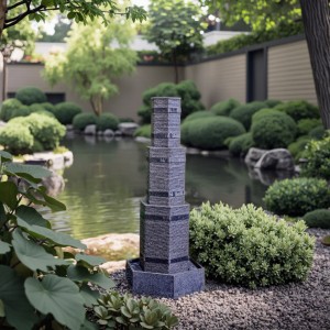Eco-friendly Granite Stone Garden Water Fountain for Courtyard of Villas and Yards