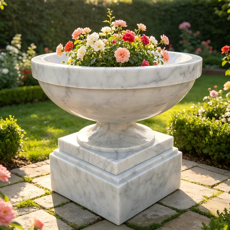 Marble Planters: Timeless Garden Artistry Carved in Stone