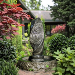 Outdoor Decorative Stone Water Feature Fountains Basin Bali Flowing Waterfalls Garden Waterfall Design Sale for Yard Landscaping