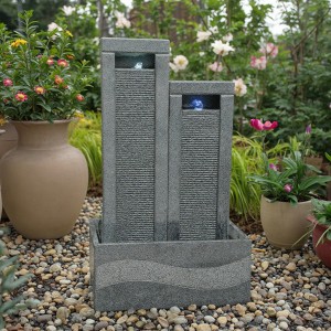 Natural Granite Stone Water Wall Waterfall Fountain Indoor/Outdoor Garden Product for Rockery Display for Outdoor Applications