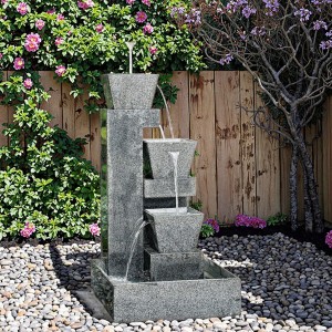 Elegant Natural Stone Garden Statues Modern and Traditional Granite Fountains for Outdoor Villa Park Patio Courtyard Decor