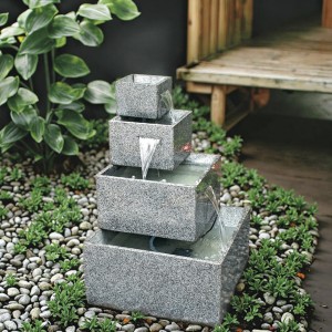 Elegant Natural Stone Garden Granite Fountains Patio Courtyard Decor and Garden Ornaments for Park Usage