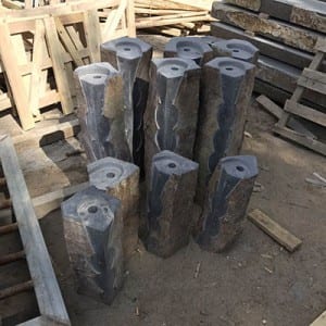 Basalt water fountain column