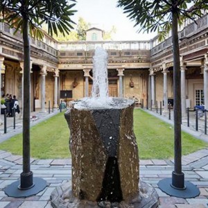 Babbling basalt water feature